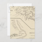 Carte Postale Hampton, plage de Hampton (Devant / Derrière)