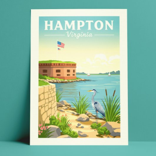 Carte Postale Hampton Virginie vintage