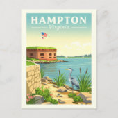 Carte Postale Hampton Virginie vintage (Devant)