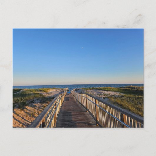 Carte Postale Hamptons Beach Sand Ocean Boardwalk (Devant)