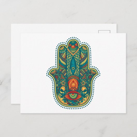 Carte Postale Hamsa (Devant / Derrière)