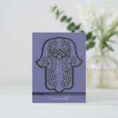 Carte Postale Hamsa Hand feat: Heart (Silver Effect) (Debout devant)