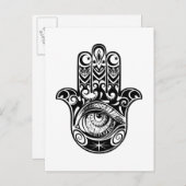 Carte Postale Hamsa Hand Zendoodle (Devant / Derrière)
