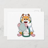 Carte Postale Hamster as Doctor with Stethoscope.PNG (Devant / Derrière)