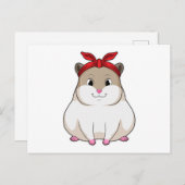 Carte Postale Hamster avec Bandana (Devant / Derrière)