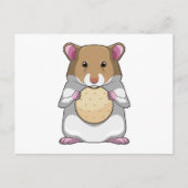 Carte Postale Hamster avec biscuit (Devant)
