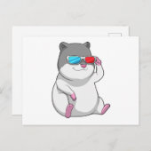 Carte Postale Hamster avec lunettes (Devant / Derrière)