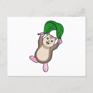 Carte Postale Hamster avec parachute