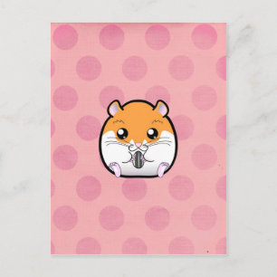 Carte Postale Hamster Blanc Orange Syrien Régulier