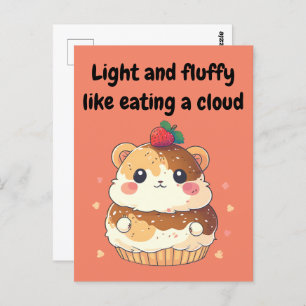 Carte Postale Hamster Cream Puff - Léger et Fluffy