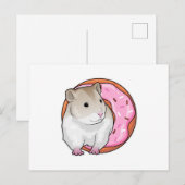 Carte Postale Hamster Donut (Devant / Derrière)