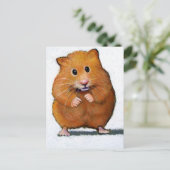 CARTE POSTALE HAMSTER EN COULEUR PENCIL (Debout devant)