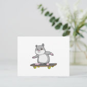 Carte Postale Hamster en skateur avec skateboard (Debout devant)