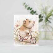 Carte Postale Hamster En Vélo (Debout devant)