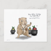 Carte Postale Hamster et Ninja Fruit (Devant)