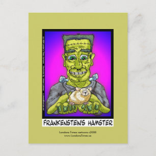 Carte postale Hamster Funny Cartoon de Frankenstei