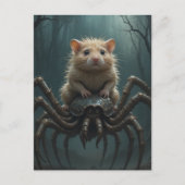 Carte Postale Hamster montant une araignée (Devant)