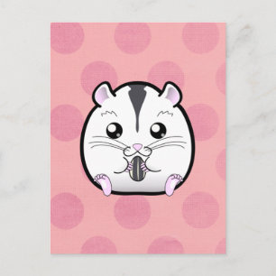 Carte Postale Hamster nain russe semi-blanc