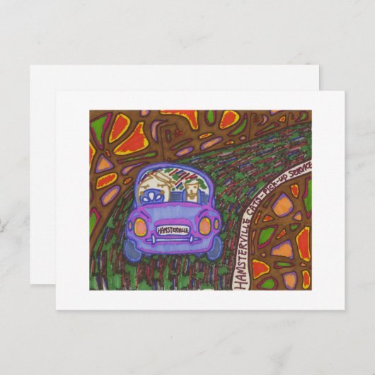 Carte Postale hamster series-hamsterville service de ramassage d (Devant / Derrière)