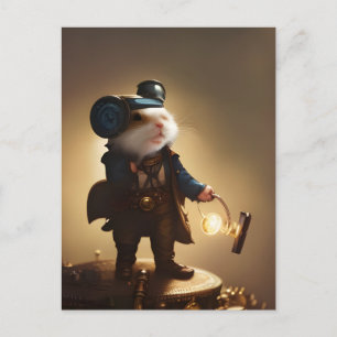Carte Postale Hamster Steampunk Explorer