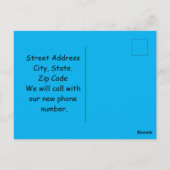 Carte postale Hamster We Moved (Dos)