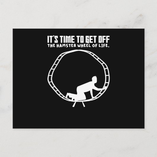 Carte Postale Hamster Wheel Business Self Employment Hamsters (Devant)