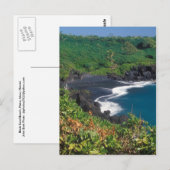 Carte Postale Hana Black Sand Beach Maui Hawaii (Devant / Derrière)
