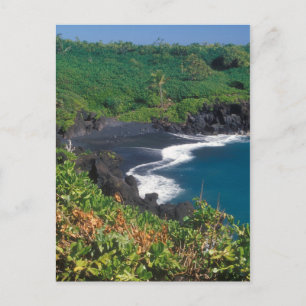 Carte Postale Hana Black Sand Beach Maui Hawaii