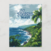 Carte Postale Hana Maui Hawaii Road à Hana Beach Coast Retro (Devant)