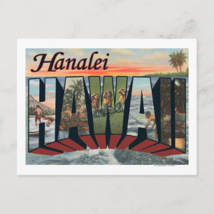 Carte Postale Hanalei, Hawaï - Grandes scènes de lettres