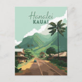 Carte Postale Hanalei Kauai Hawaii Bay Mounts Green (Devant)
