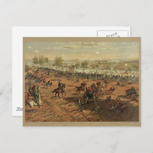 Carte Postale Hancock à Gettysburg par Thure de Thulstrup (Devant / Derrière)