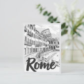 Carte Postale Hand drawn Rome Italy Scene Landmark (Debout devant)
