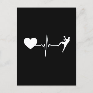 Carte Postale Handball Handball Player Hearbeat