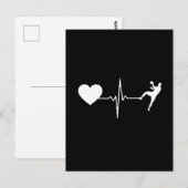 Carte Postale Handball Handball Player Hearbeat (Devant / Derrière)