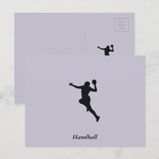 Carte Postale Handball Player (Devant / Derrière)