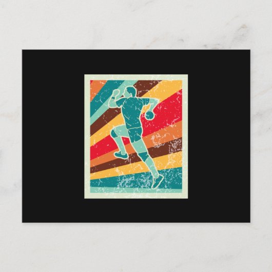 Carte Postale Handball Player Retro (Devant)
