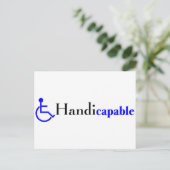 Carte Postale Handicapable (fauteuil roulant) (Debout devant)