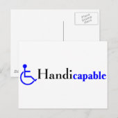 Carte Postale Handicapable (fauteuil roulant) (Devant / Derrière)