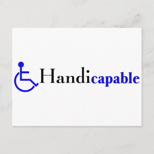 Carte Postale Handicapable (fauteuil roulant) (Devant)