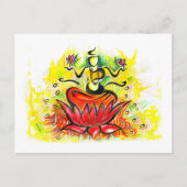 Carte Postale Handmade Abstract Painting of Lakshmi Maa (Devant)
