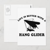 Carte Postale Hang Glider Vector conceptions (Devant / Derrière)