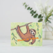 Carte Postale Hang in There Sloth Postcard (Debout devant)