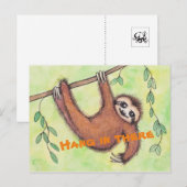 Carte Postale Hang in There Sloth Postcard (Devant / Derrière)