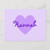 Carte Postale Hannah en violet (Devant)