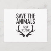 Carte Postale Hannibal Lecter - Mange la rude (Sauvez les animau (Devant)