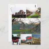 Carte postale Hanoï Monuments, Vietnam (Devant / Derrière)