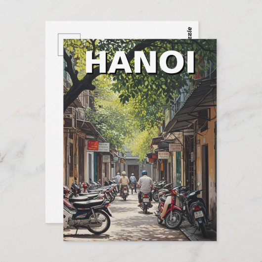 Carte Postale Hanoi Vietnam Alley Travel (Devant / Derrière)