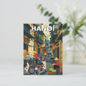 Carte Postale Hanoi Vietnam Alley Travel (Debout devant)