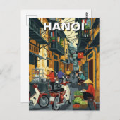 Carte Postale Hanoi Vietnam Alley Travel (Devant / Derrière)